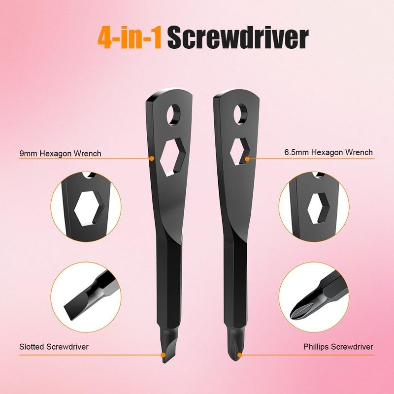 KUSONKEY Valentines Day Gifts for Him, Keychain Screwdriver Tool Gifts Stocking Stuffers for Men, 4-in-1 Screwdriver Bit with Phillips,Slotted and Hex Wrench Cool Gadgets for Him,Husband,Boyfriend,Dad - Image 4